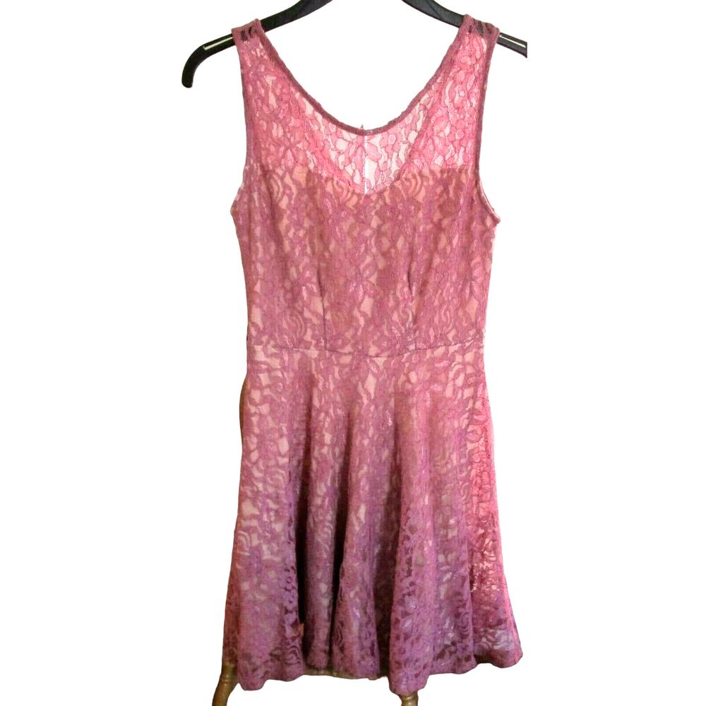 BTWEEN Pink Mauve Lace Sleeveless Babydoll Dress Teens Girls Jrs M Twee Fairy
